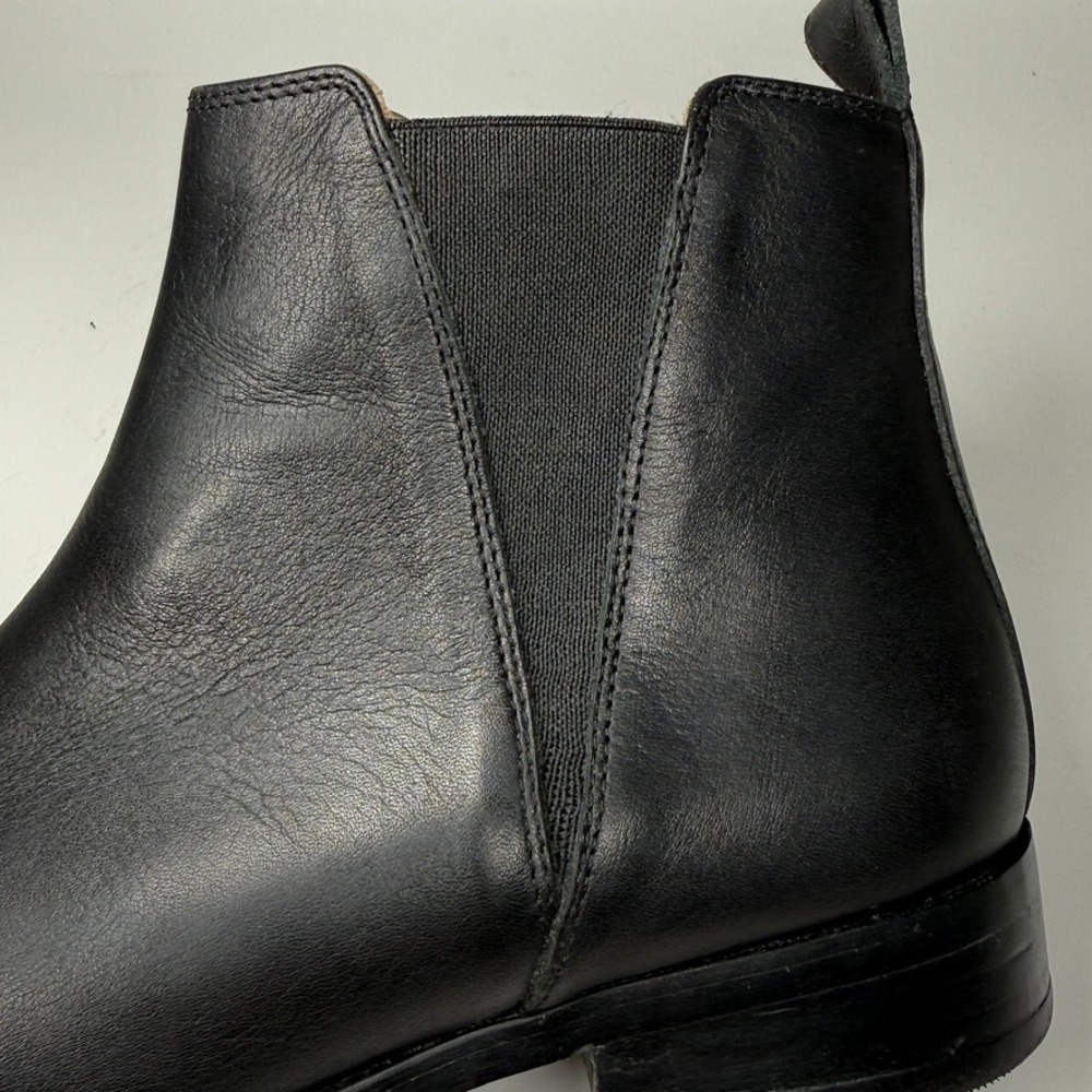 Nisolo Womens 9 Black Leather Pointed Toe Chelsea Ankle Boots Made in Peru - Picture 7 of 10